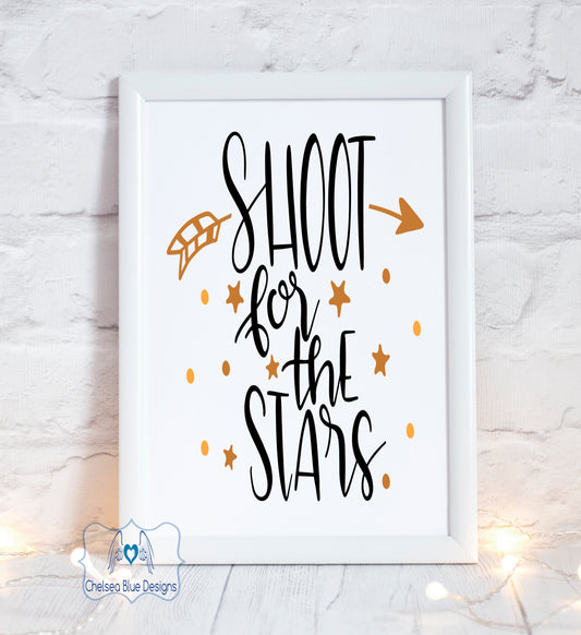 Shoot for the stars unframed print
