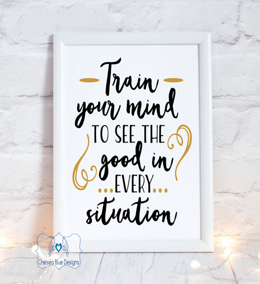 Train your mind unframed print