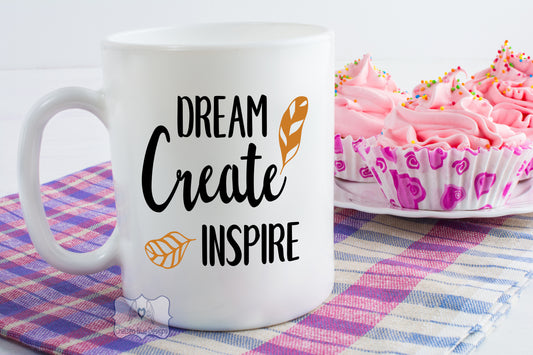 Dream Create Inspire coffee mug