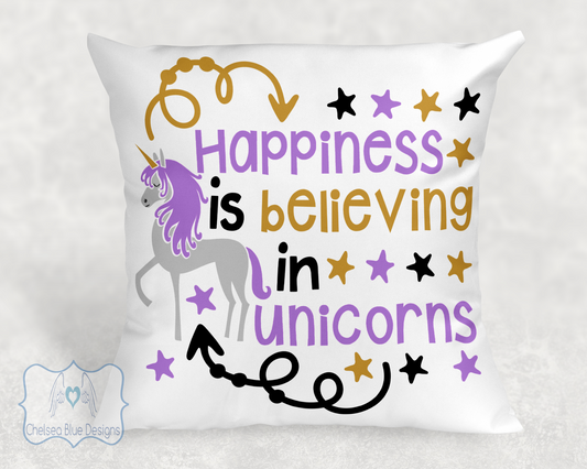 Unicorn happiness cushion cover